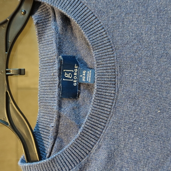 Men's George Blue Striped Pullover Sweater - Picture 7 of 8